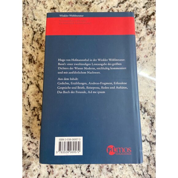 Gesammelte Werke 1 Gedichte und Prosa Hugo von Hofmannsthal Hardcover 2003 - Picture 2 of 11